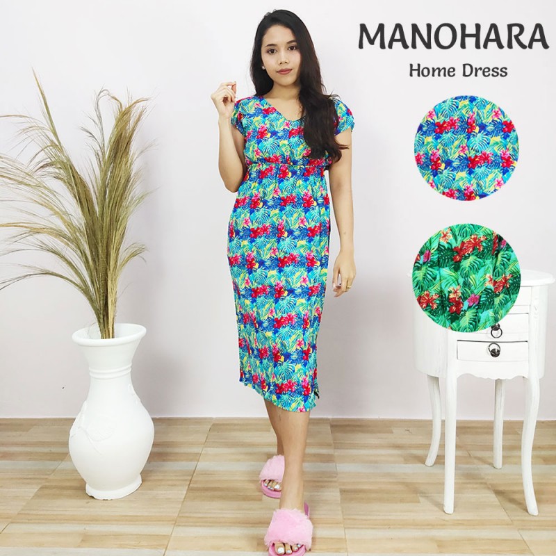 Daster Model Manohara motif bunga