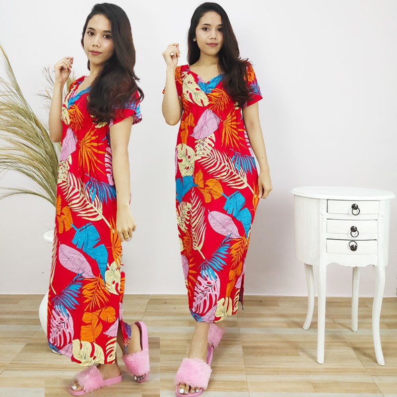 Daster Model Payung Rayon Motif Kaktus