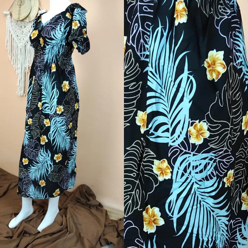 Daster Bali Model Zara Motif Daun Kelapa
