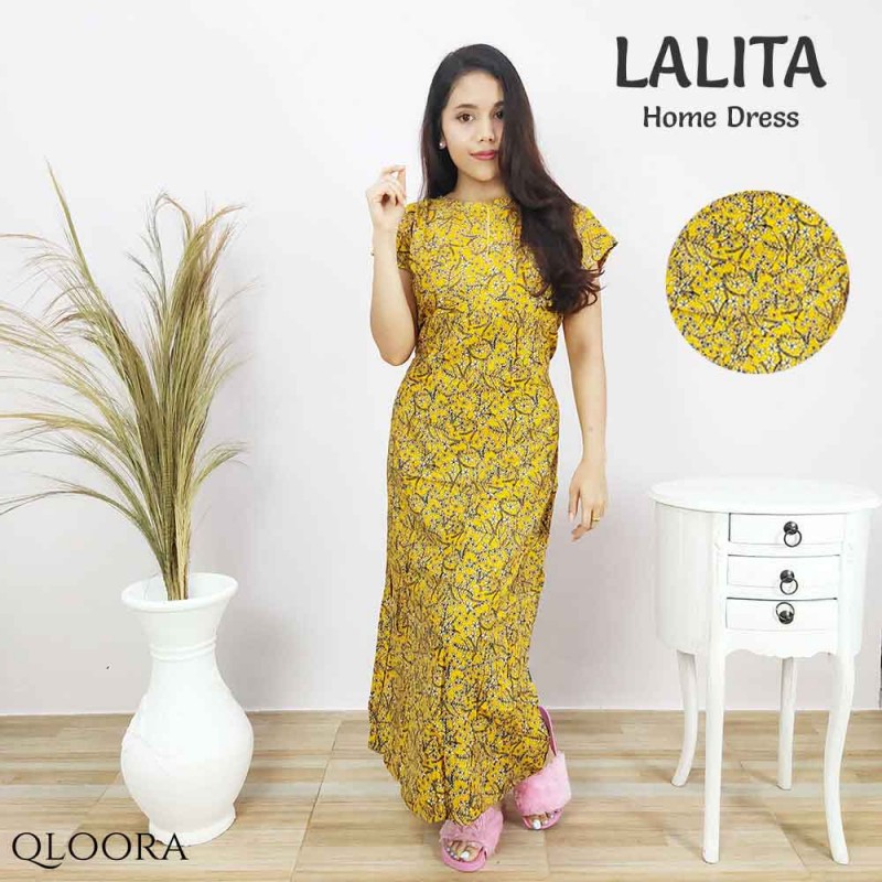 Daster Panjang Lengan Pendek Model Lalita