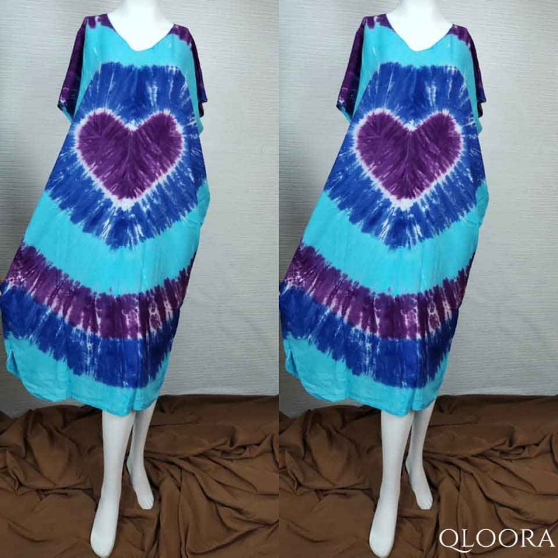 Daster Pelangi Lengan Pendek Motif Pelangi